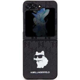 Karl Lagerfeld Saffiano Monogram Choupette Pin case for Samsung Galaxy Z Flip 5 - black | Techbox
