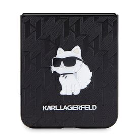 Karl Lagerfeld Saffiano Monogram Choupette Pin case for Samsung Galaxy Z Flip 5 - black | Techbox