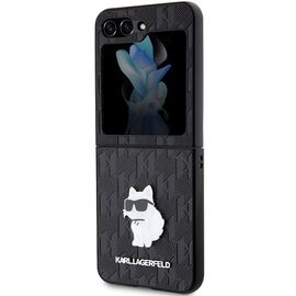 Karl Lagerfeld Saffiano Monogram Choupette Pin case for Samsung Galaxy Z Flip 5 - black | Techbox