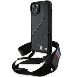 BMW M Edition Carbon Stripe &amp; Strap case for iPhone 15 / 14 / 13 - black - Apple Cases - Cases - Techbox