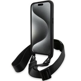 BMW M Edition Carbon Stripe &amp; Strap case for iPhone 15 Pro Max - black - Apple Cases - Cases - Techbox