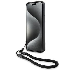 BMW Signature Leather Wordmark Cord case for iPhone 15 Plus / 14 Plus - black - Apple Cases - Cases - Techbox