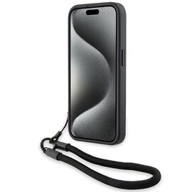 BMW Signature Leather Wordmark Cord case for iPhone 15 Pro Max - black - Apple Cases - Cases - Techbox
