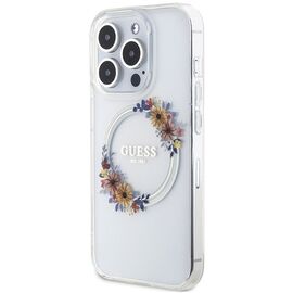 Guess IML Flowers Wreatch MagSafe iPhone 15 Pro Max Case - Clear - Uncategorized Cases (2) - Cases - Techbox