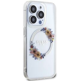 Guess IML Flowers Wreatch MagSafe iPhone 15 Pro Max Case - Clear - Uncategorized Cases (2) - Cases - Techbox