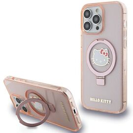 Hello Kitty Ring Stand Glitter Electrop Logo MagSafe Case for iPhone 15 Pro Max - Pink | Techbox