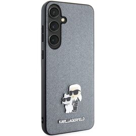 Karl Lagerfeld KLHCS24MPSAKCMPG S24+ S926 hardcase gray/gray Saffiano Karl &amp; Choupette Metal Pin | Techbox
