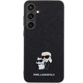 Karl Lagerfeld KLHCS24SPSAKCMPK S24 S921 hardcase black/black Saffiano Karl &amp; Choupette Metal Pin | Techbox