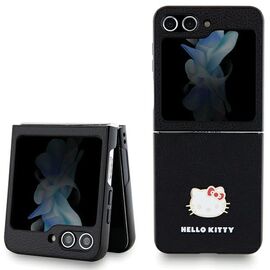 Hello Kitty Metal Logo Kitty Head case for Samsung Galaxy Z Flip 5 - black - Samsung Cases - Cases - Techbox