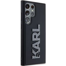 Karl Lagerfeld 3D Rubber Glitter Logo case for Samsung Galaxy S23 Ultra - black | Techbox
