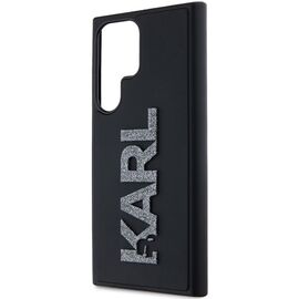 Karl Lagerfeld 3D Rubber Glitter Logo case for Samsung Galaxy S23 Ultra - black | Techbox