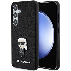 Karl Lagerfeld Fixed Glitter Ikonik Logo Metal Pin case for Samsung Galaxy S24+ - black | Techbox