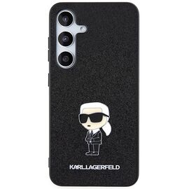 Karl Lagerfeld Fixed Glitter Ikonik Logo Metal Pin case for Samsung Galaxy S24+ - black | Techbox
