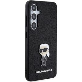 Karl Lagerfeld Fixed Glitter Ikonik Logo Metal Pin case for Samsung Galaxy S24+ - black | Techbox