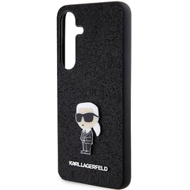 Karl Lagerfeld Fixed Glitter Ikonik Logo Metal Pin case for Samsung Galaxy S24+ - black | Techbox