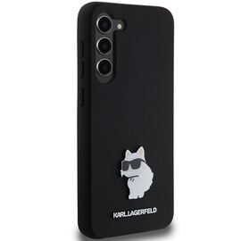 Karl Lagerfeld Silicone Choupette Metal Pin case for Samsung Galaxy S23+ - black - Samsung Cases - Cases - Techbox