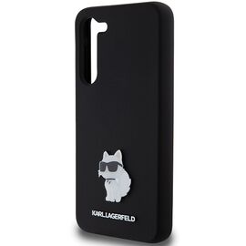 Karl Lagerfeld Silicone Choupette Metal Pin case for Samsung Galaxy S23+ - black - Samsung Cases - Cases - Techbox