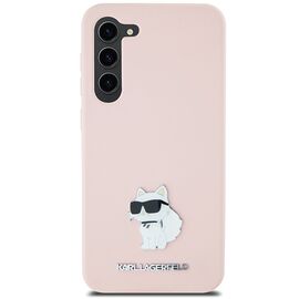 Karl Lagerfeld Silicone Choupette Metal Pin case for Samsung Galaxy S23+ - pink - Samsung Cases - Cases - Techbox