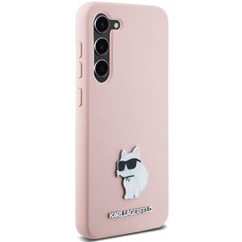 Karl Lagerfeld Silicone Choupette Metal Pin case for Samsung Galaxy S23+ - pink - Samsung Cases - Cases - Techbox