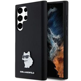 Karl Lagerfeld Silicone Choupette Metal Pin case for Samsung Galaxy S23 Ultra - black - Samsung Cases - Cases - Techbox