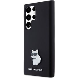Karl Lagerfeld Silicone Choupette Metal Pin case for Samsung Galaxy S23 Ultra - black - Samsung Cases - Cases - Techbox