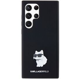 Karl Lagerfeld Silicone Choupette Metal Pin case for Samsung Galaxy S23 Ultra - black - Samsung Cases - Cases - Techbox