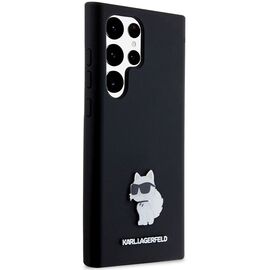 Karl Lagerfeld Silicone Choupette Metal Pin case for Samsung Galaxy S23 Ultra - black - Samsung Cases - Cases - Techbox