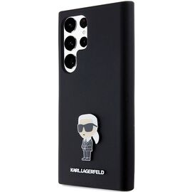 Karl Lagerfeld Silicone Ikonik Metal Pin case for Samsung Galaxy S23 Ultra - black - Samsung Cases - Cases - Techbox