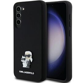 Karl Lagerfeld Silicone Karl&amp;Choupette Metal Pin case for Samsung Galaxy S23+ - black - Samsung Cases - Cases - Techbox
