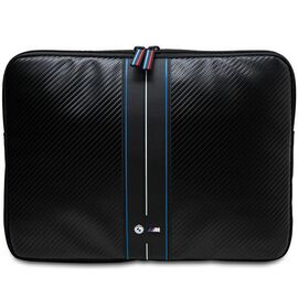 BMW Carbon &amp; Blue Stripe sleeve for a 14" laptop - black