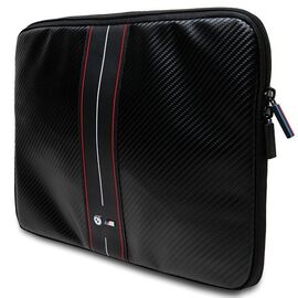 BMW Carbon &amp; Red Stripe sleeve for a 16" laptop - black