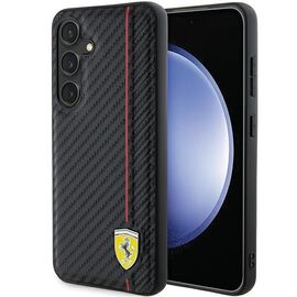 Ferrari Carbon Printed Line case for Samsung Galaxy S24 - black | Techbox