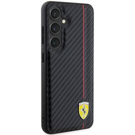 Ferrari Carbon Printed Line case for Samsung Galaxy S24 - black | Techbox