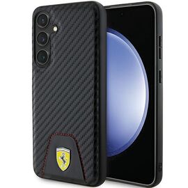 Ferrari Carbon Stitched Bottom case for Samsung Galaxy S24+ - black | Techbox