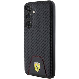 Ferrari Carbon Stitched Bottom case for Samsung Galaxy S24+ - black | Techbox