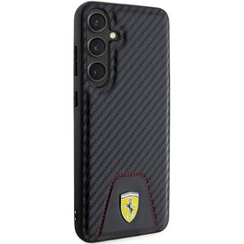 Ferrari Carbon Stitched Bottom case for Samsung Galaxy S24+ - black | Techbox