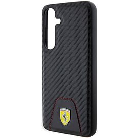 Ferrari Carbon Stitched Bottom case for Samsung Galaxy S24+ - black | Techbox