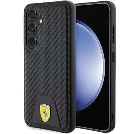 Ferrari Carbon Stitched Bottom case for Samsung Galaxy S24 - black | Techbox