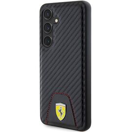 Ferrari Carbon Stitched Bottom case for Samsung Galaxy S24 - black | Techbox