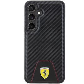 Ferrari Carbon Stitched Bottom case for Samsung Galaxy S24 - black | Techbox