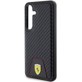 Ferrari Carbon Stitched Bottom case for Samsung Galaxy S24 - black | Techbox