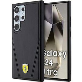 Ferrari Hot Stamp V Lines MagSafe case for Samsung Galaxy S24 Ultra - black | Techbox