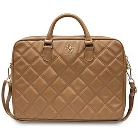 Guess Quilted 4G bag for a 16" laptop - brown