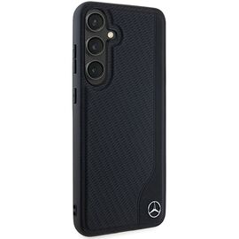 Mercedes Leather Debossed Line MagSafe case for Samsung Galaxy S24 - black - Samsung Cases - Cases - Techbox