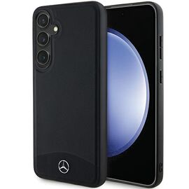 Mercedes Leather Textured &amp; Plain MagSafe case for Samsung Galaxy S24+ - black - Samsung Cases - Cases - Techbox