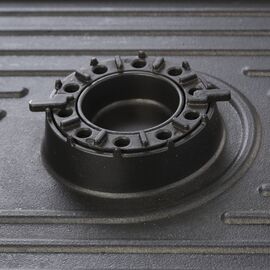 Grill grate for a gas camping stove with a CAST IRON burner function