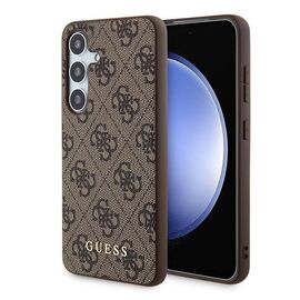 Guess 4G Metal Gold Logo case for Samsung Galaxy S24 - brown | Techbox