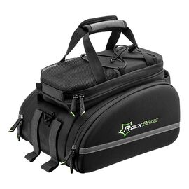 Rockbros A6-03BK bicycle bag for trunk 35 l with fold-out pockets - black - Smartphone Holders - Smartphones - Techbox