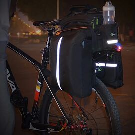 Rockbros A6-03BK bicycle bag for trunk 35 l with fold-out pockets - black - Smartphone Holders - Smartphones - Techbox