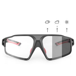 Rockbros SP216BK photochromic UV400 cycling glasses - black and red | Techbox